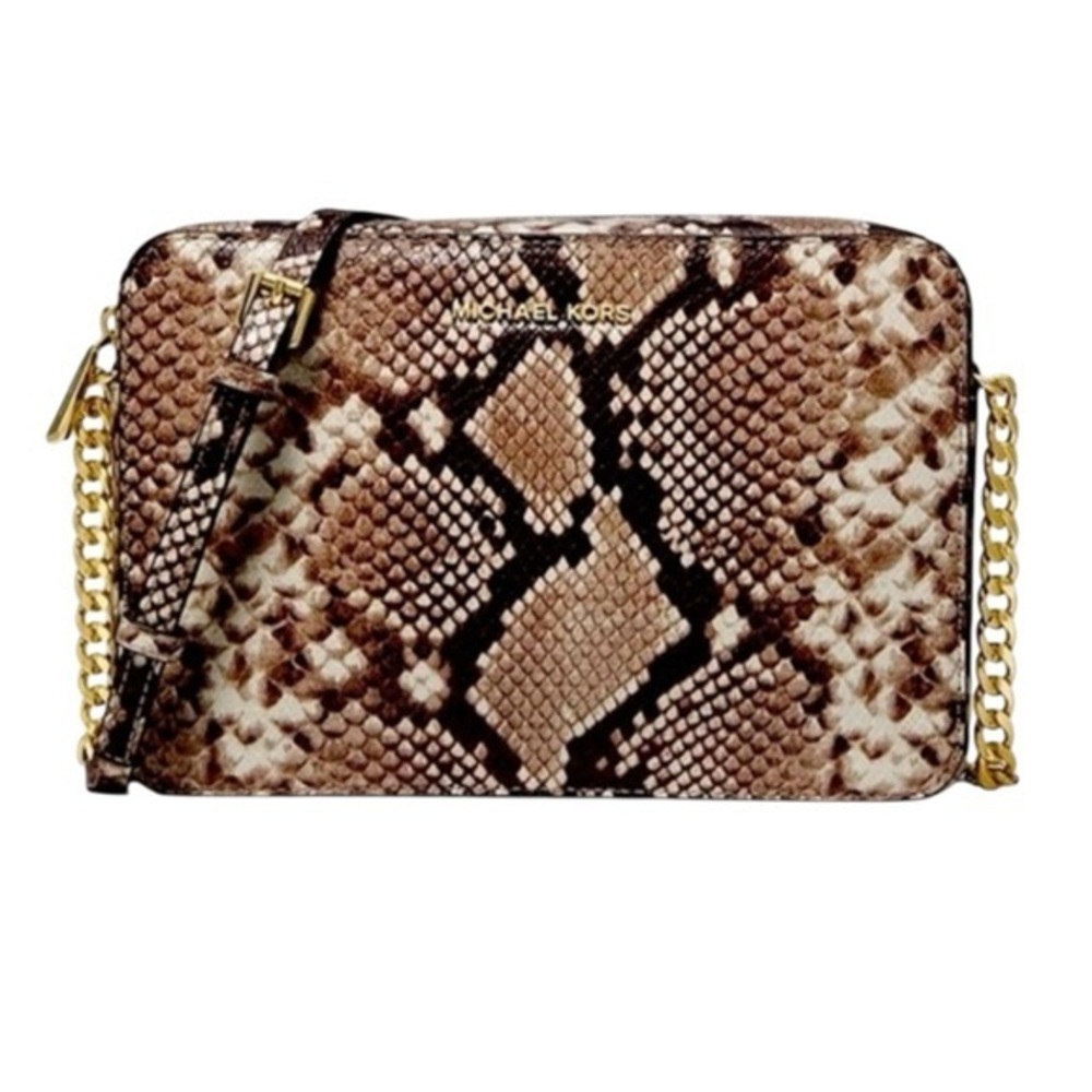 Michael Kors Animal Print Python Brown Black Tan … - image 2
